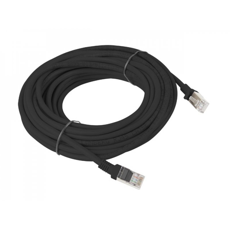 Lanberg PCU6-10CC-1000-BK câble de réseau Noir 10 m Cat6 U/UTP (UTP)