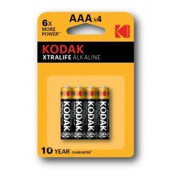 KODAK - XTRALIFE ALKALINE BATTERY AAA LR03 BLISTER * 4