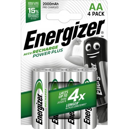 ENERGIZER RECHARGEABLE BATTERIES AA4 BLISTER 4