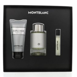 Mont Blanc Explorer Platinum 3 Piece Gift Set 3.3oz Eau de