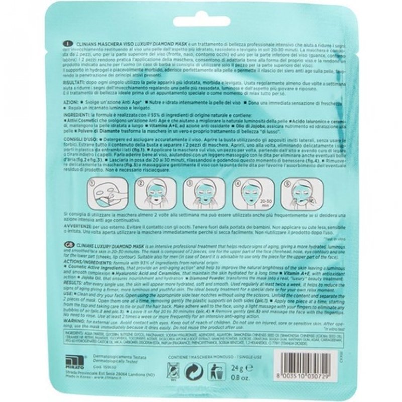 Luxury Diamond Mask Hydrogel Anti Age Firming Mask 25ml