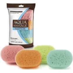 Aqua Massage Tradition Soft Bath Sponges Dermatologically Tested - Pack of 4