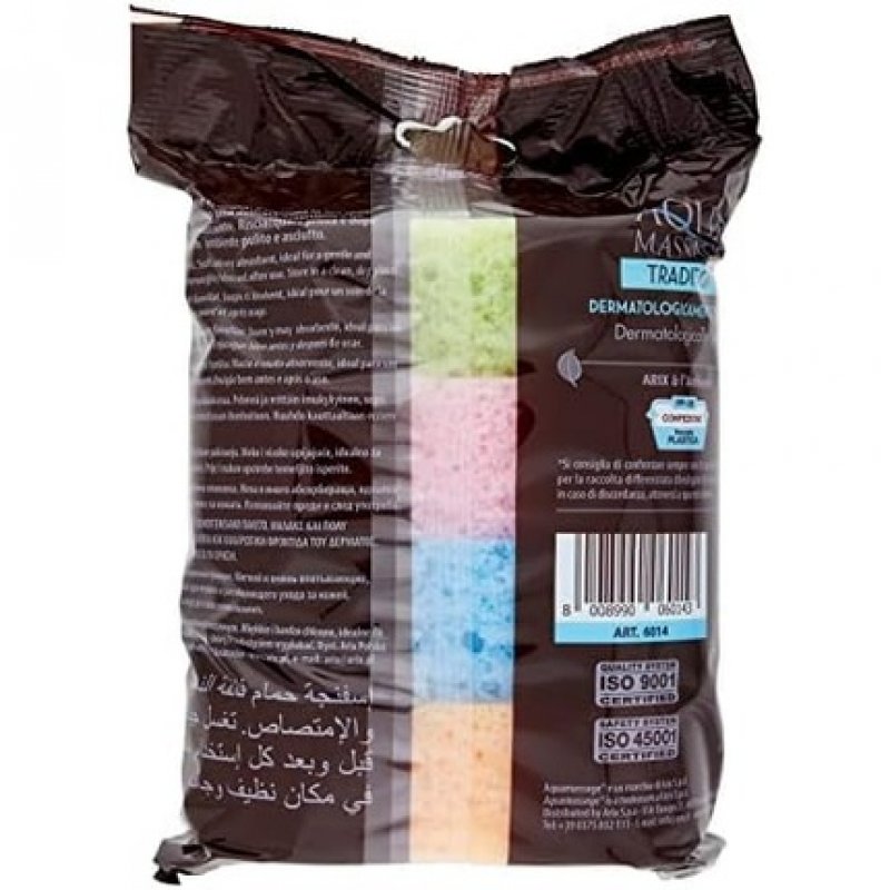 Aqua Massage Tradition Soft Bath Sponges Dermatologically Tested - Pack of 4