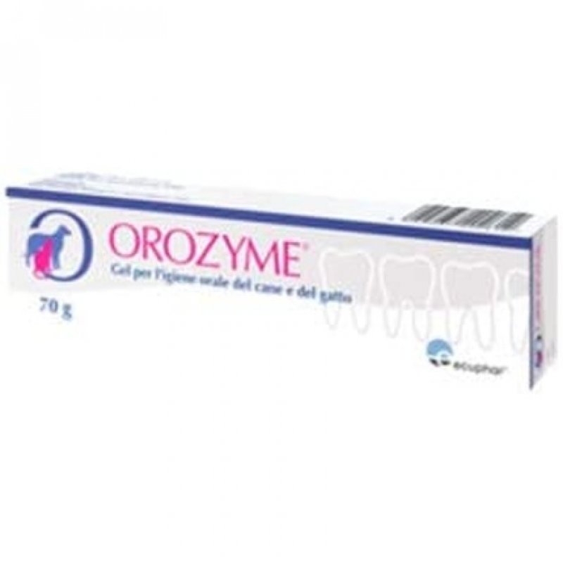 Ecuphar Italia Orozyme Oral Hygiene Gel 70g with Applicator Tube and Brush