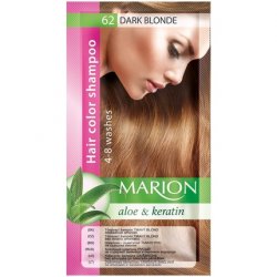 Marion Hair Dye Shampoo with Aloe and Keratin 62 Dark Blonde
