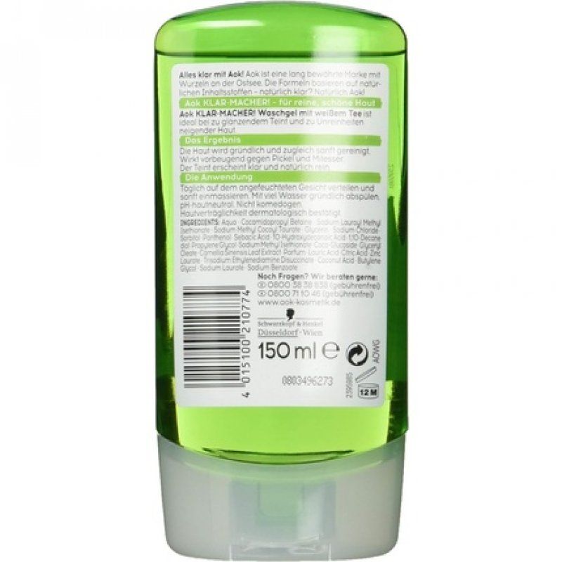 Aok Cleansing Regulating Wash Gel with White Tea 150ml