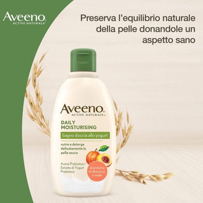 Aveeno Daily Moisturising Yogurt, Honey and Apricot Shower Gel 300ml