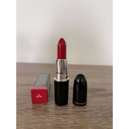 MAC Lustreglass Sheer-Shine Lipstick Lady Bug 510 Warm Medium-Dark Red