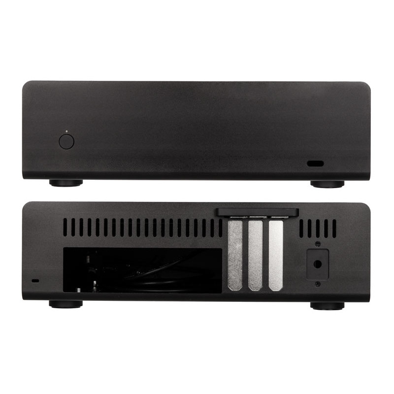 Streacom compatible ST-FC9B Alpha Fanless HTPC Aluminium Gehäuse - schwarz