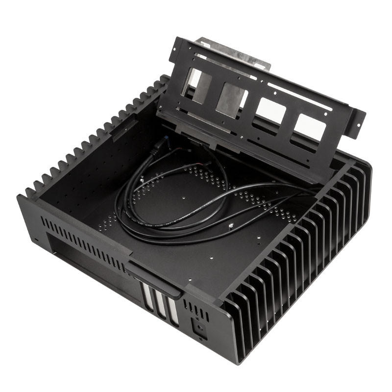 Streacom compatible ST-FC9B Alpha Fanless HTPC Aluminium Gehäuse - schwarz