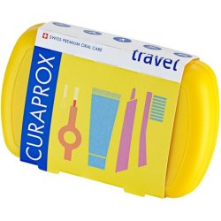 Curaprox Travel Set Yellow - Collapsible Travel Toothbrush CS 5460 with 'Be You' Travel Toothpaste and 2 Interdental
