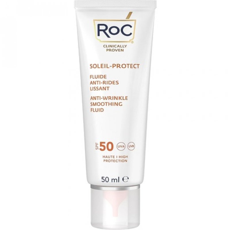 RoC Soleil Protect Anti Wrinkle Smoothing Fluid SPF 50 Face Cream 50ml