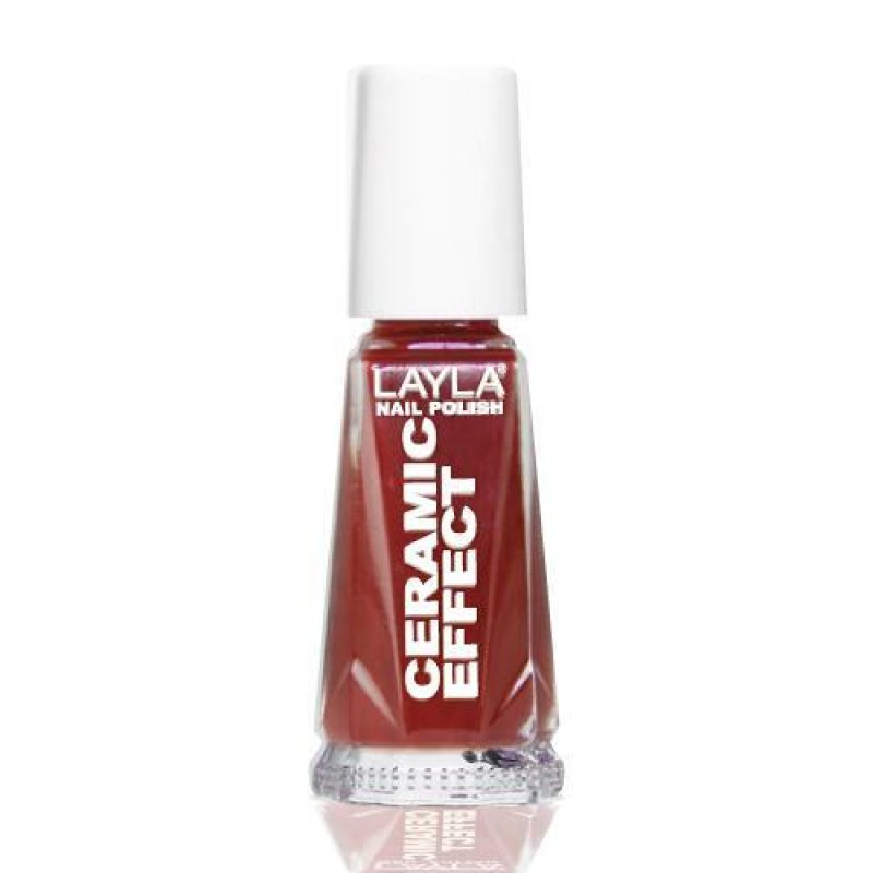 Layla Cosmetics 1243R23-007 Ceramic Effect Nail Polish Red Passion 0.01L