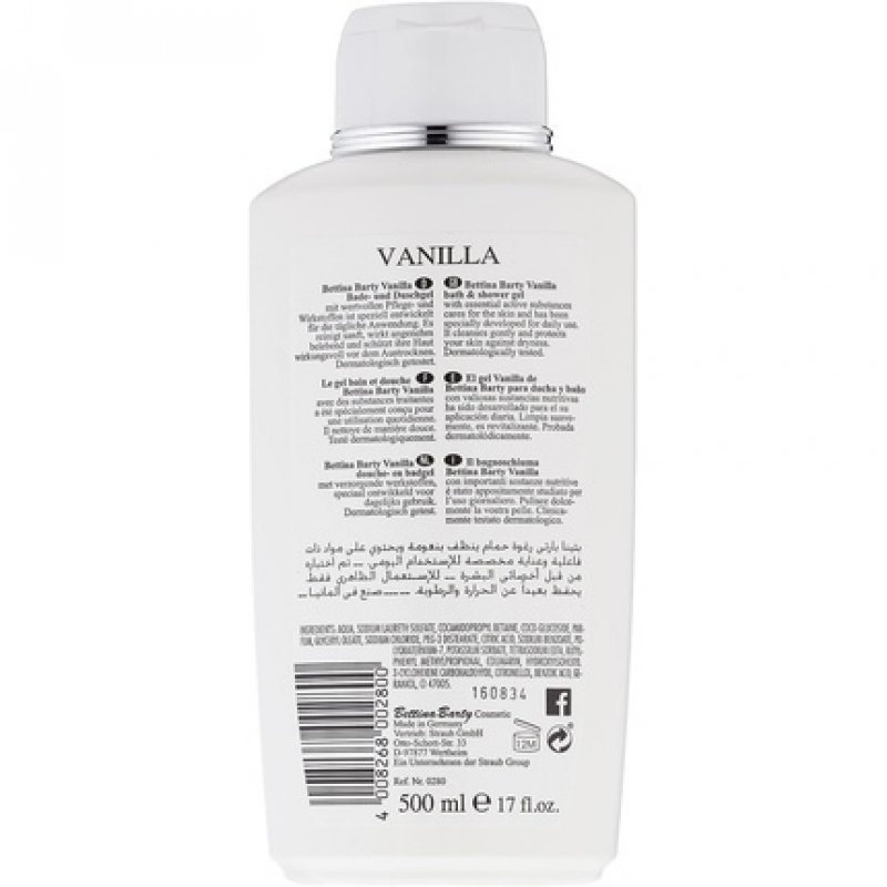 Bettina Barty Vanilla Bath & Shower Gel 500ml
