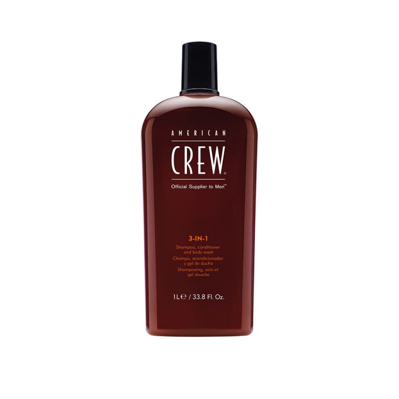 American Crew Men's 3-in-1 Shampoo, Conditioner, and Body Wash 33.8 Fl Oz