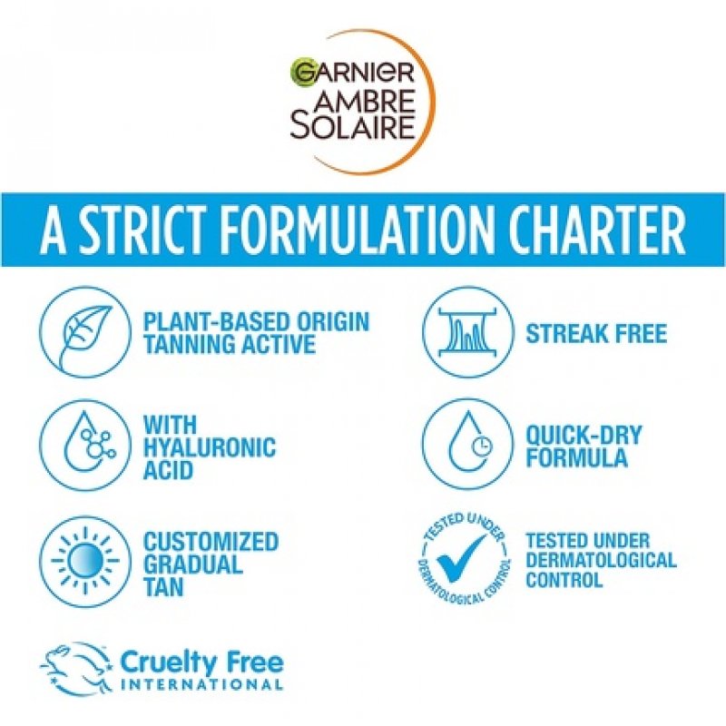 Garnier Ambre Solaire Natural Bronzer Self Tan Face Drops 30ml