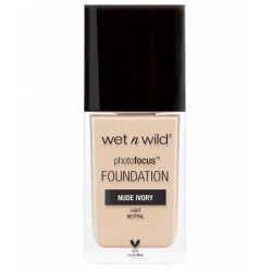 Wet 'n' Wild Photo Focus Foundation Matte High-Coverage Foundation with Light-Adjusting Complex Matte Finish Vegan Nude