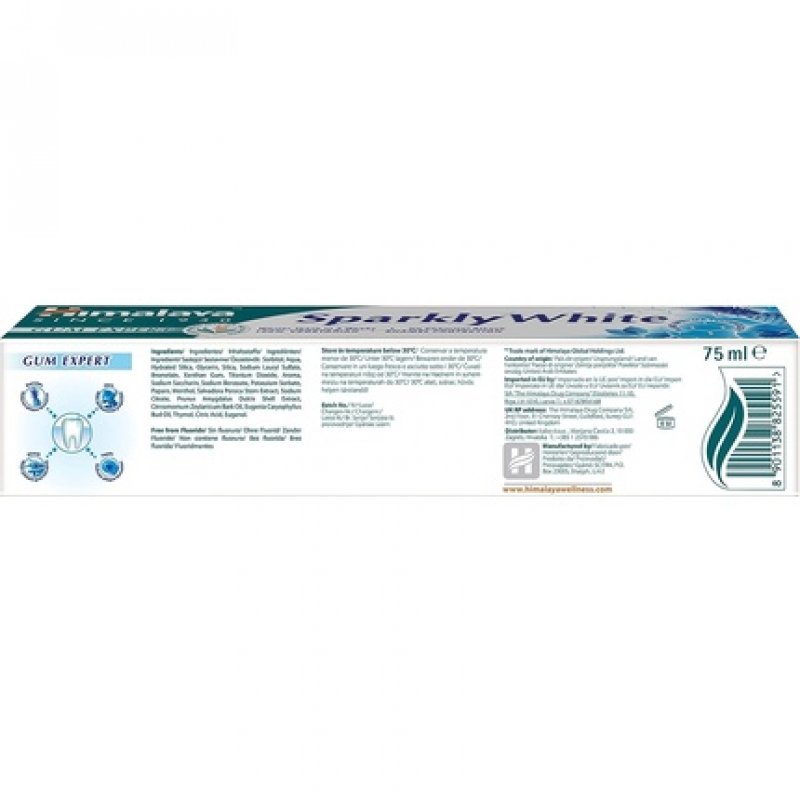 Himalaya Herbals Sparkly White Herbal Vegetarian Toothpaste 75ml