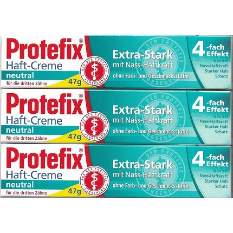 Protefix Extra Strong Neutral Adhesive Cream 40ml - Pack of 3