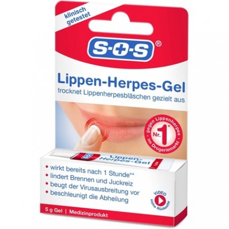 SOS Lip Herpes Gel for Lip Herpes Blisters - Natural Silicium Gel to Dry Out Herpes - Relieve Burning and Itching