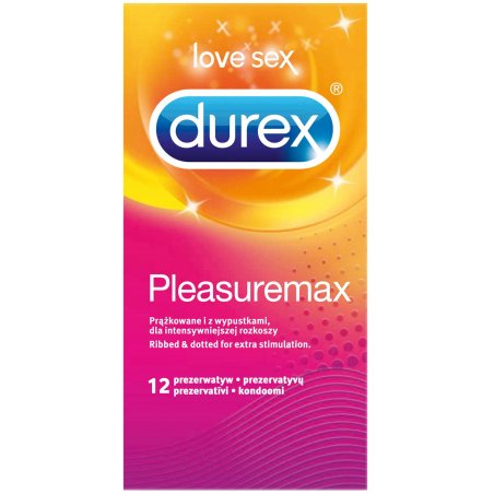 Durex Pleasure Me Ribbed and Dotted Condoms 12 Count - Pack of 12