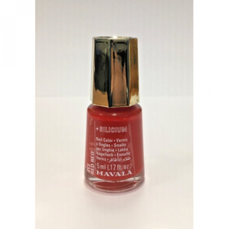 MAVALA 5ml Mini Nail Polish with Silicium Red Red 413 Warm Red