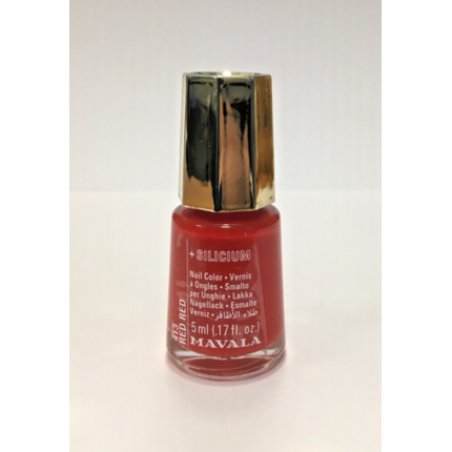 MAVALA 5ml Mini Nail Polish with Silicium Red Red 413 Warm Red