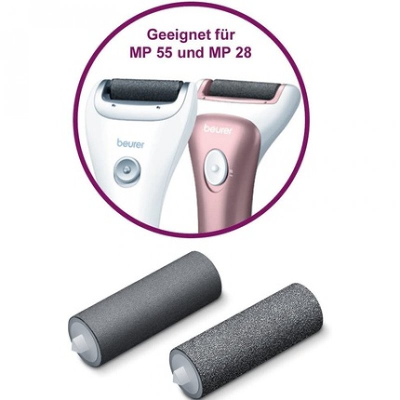 Beurer MP 55/28 Callus Remover Replacement Rollers - Removes Calluses, Corns, and Rough Spots - Two Coarse/Fine