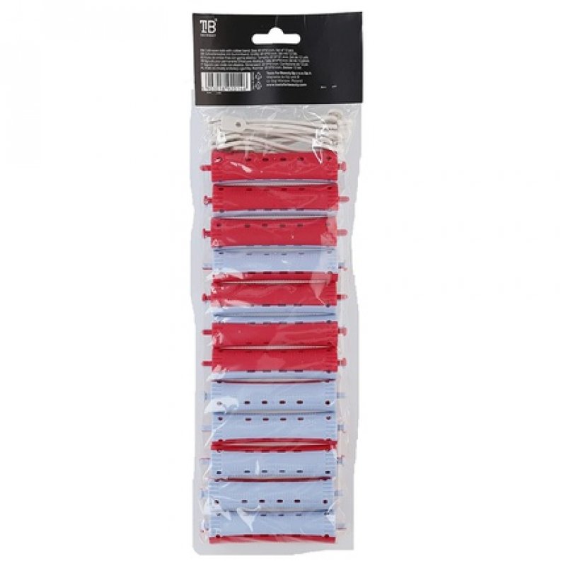 T4B LUSSONI Curlers with Rubber Band for Waves and Perm Treatment, Curly and Elastic Hair, Easy to Use, Two-Tone,