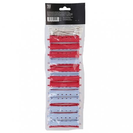 T4B LUSSONI Curlers with Rubber Band for Waves and Perm Treatment, Curly and Elastic Hair, Easy to Use, Two-Tone,