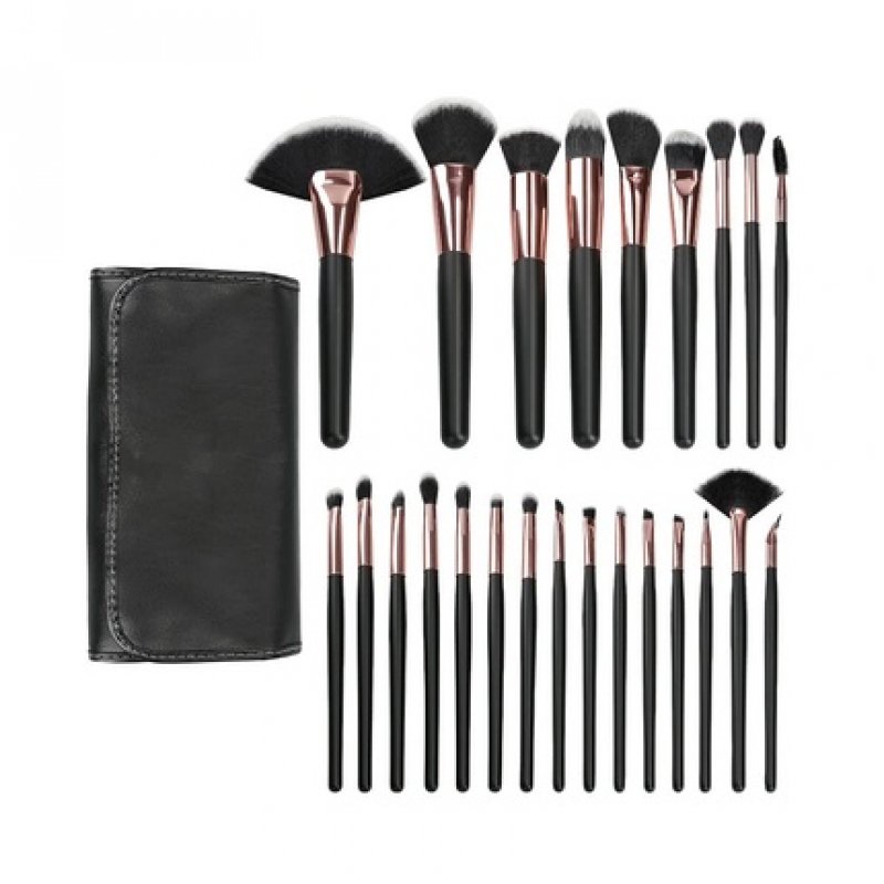 T4B MIMO Set of 24 Makeup Brushes with Case - Black