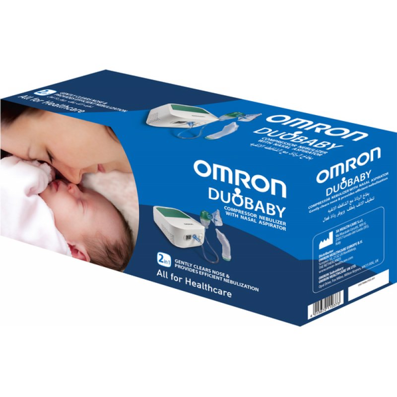 OMRON DuoBaby 2-in-1 Inhalation Device with Nasal Aspirator for Babies PVC Child Mask
