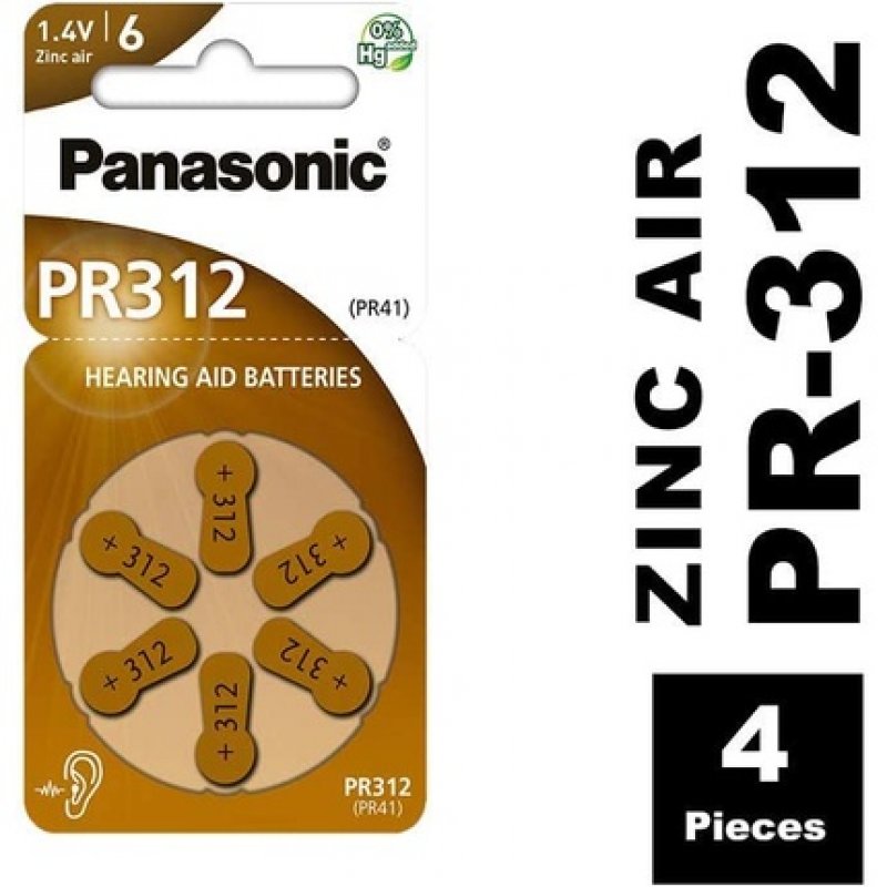 Pana Zinc Air PR-312/6LB    1.4V     6er | 312