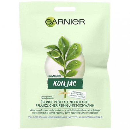 Garnier Face Scrub Konjac Sponge for Removing Pimples and Cleansing