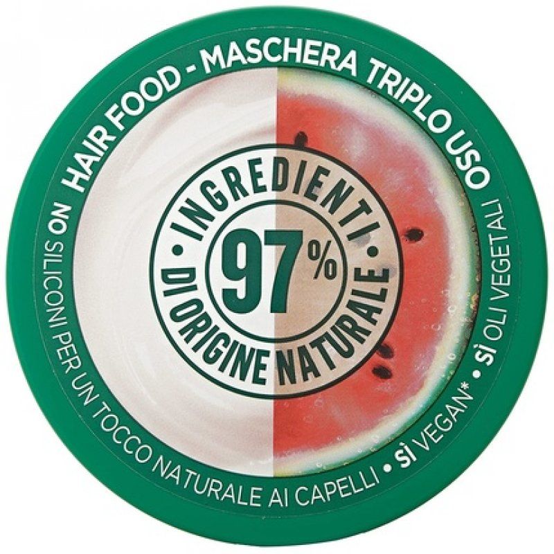 Garnier Fructis Hair Food Watermelon Revitalizing 3-in-1 Mask for Fine Hair 97% Natural Ingredients 390ml