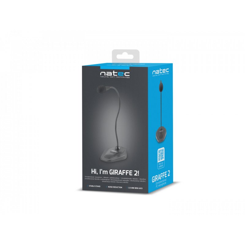 NATEC Giraffe 2 Black PC microphone