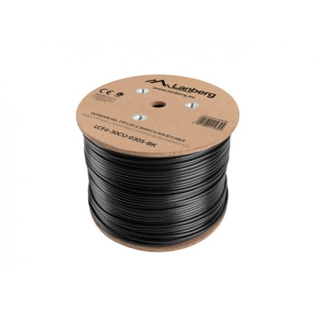 Lanberg LCF6-30CU-0305-BK câble de réseau Noir 305 m Cat6