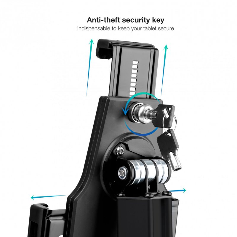 TooQ TQTDS0811 support antivol pour tablettes 26,7 cm (10.5") Noir