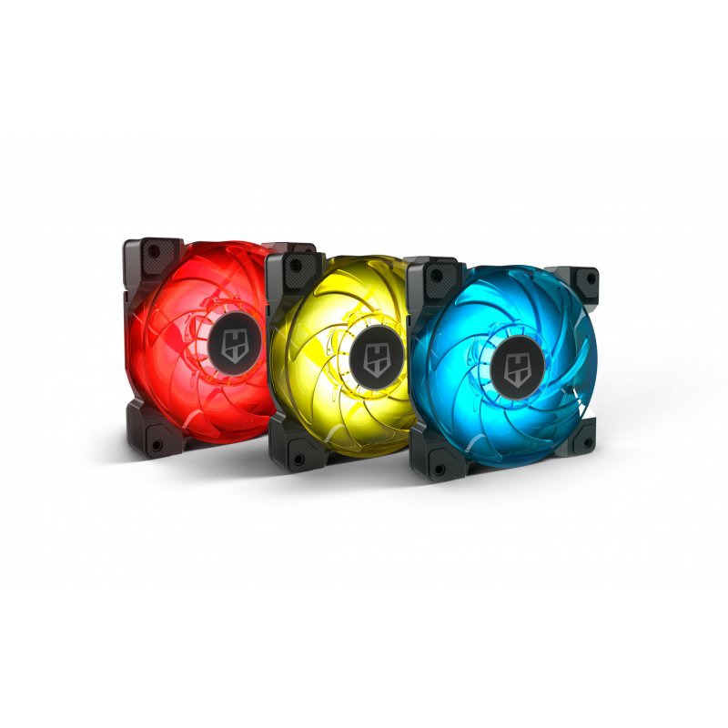 NOX H-SYNC Boitier PC Ventilateur 12 cm Noir, Transparent