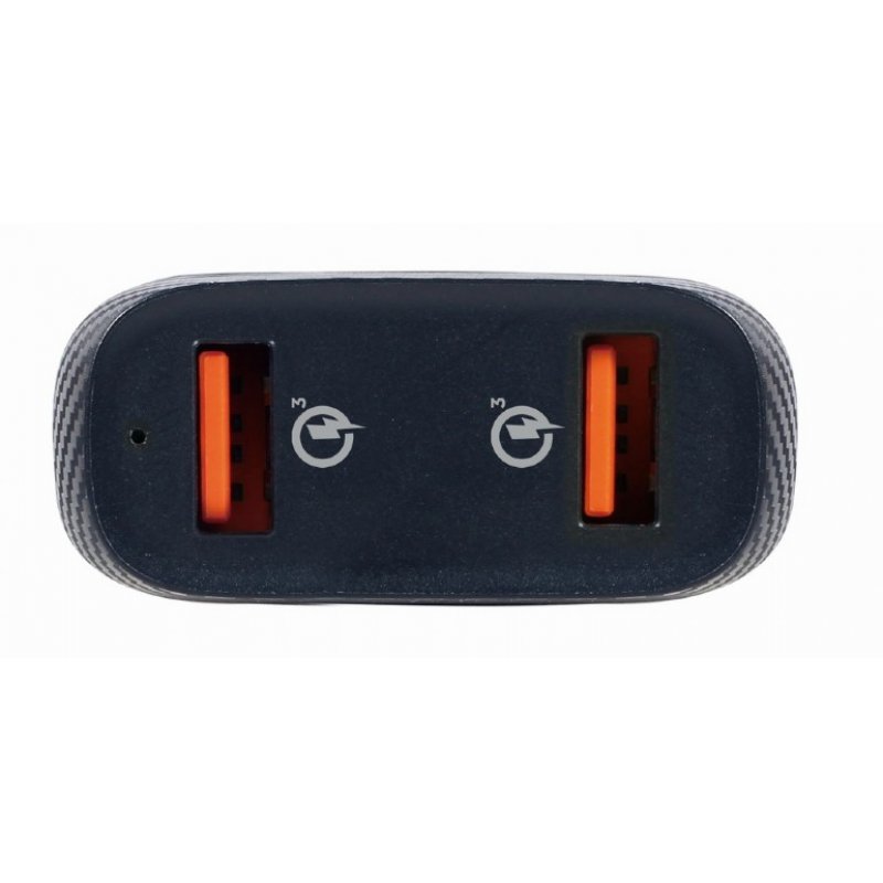 Gembird TA-U2QC3-CAR-01 mobile device charger Universal Black Cigar lighter Auto