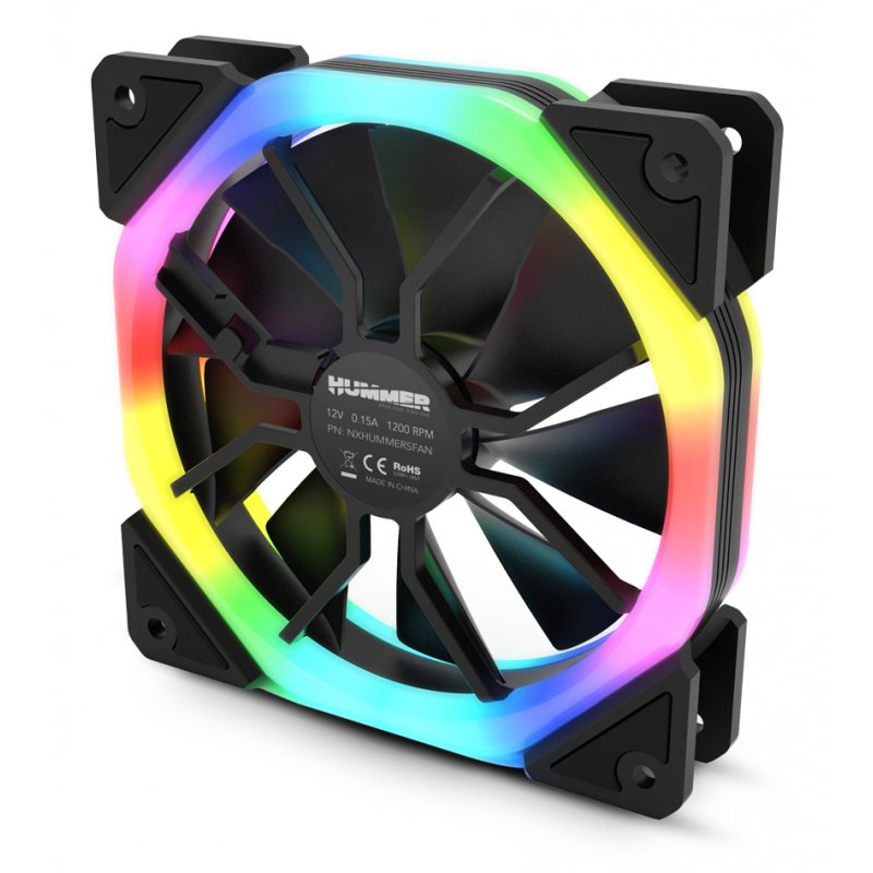 VENTILADOR CAJA NOX HUMMER S-FAN 1200MM DUAL RING ARGB