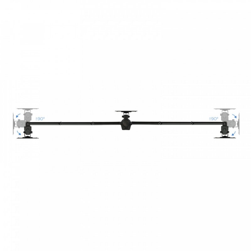 TooQ DB1327TN-B monitor mount / stand 68.6 cm (27") Black Desk