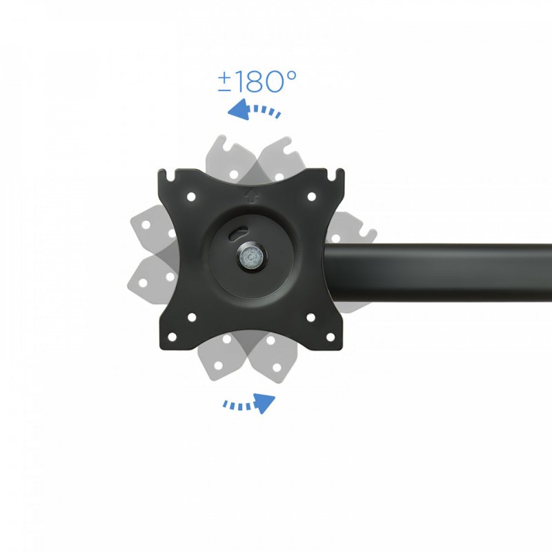 TooQ DB1327TN-B monitor mount / stand 68.6 cm (27") Black Desk