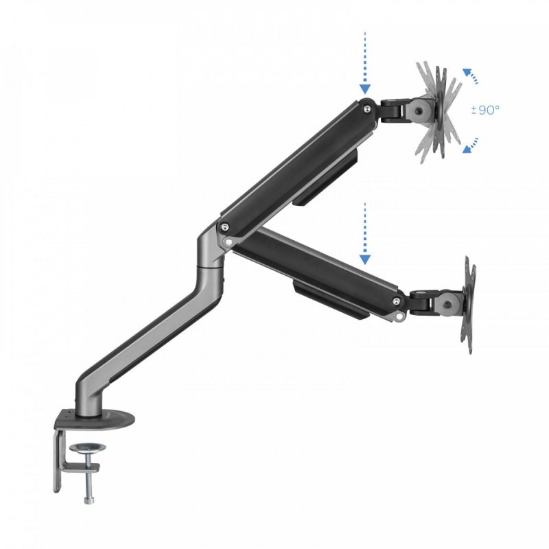 TooQ DB4032TNR-G monitor mount / stand 81.3 cm (32") Black Desk
