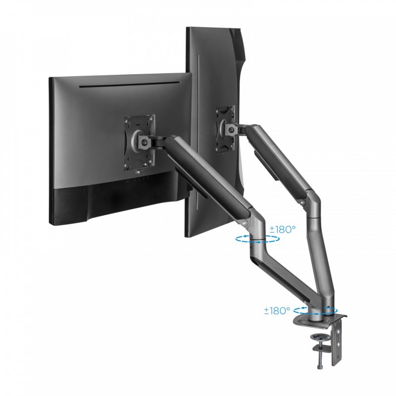 TooQ DB4132TNR-G monitor mount / stand 81.3 cm (32") Black Desk