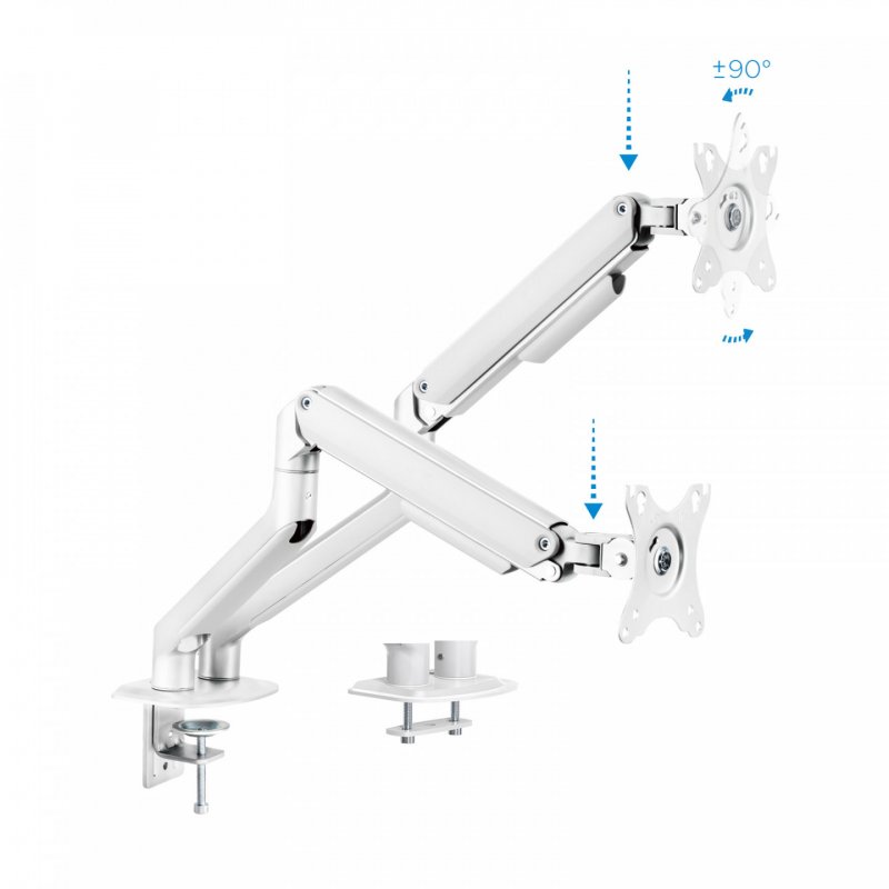 TooQ DB4132TNR-W monitor mount / stand 81.3 cm (32") White Desk