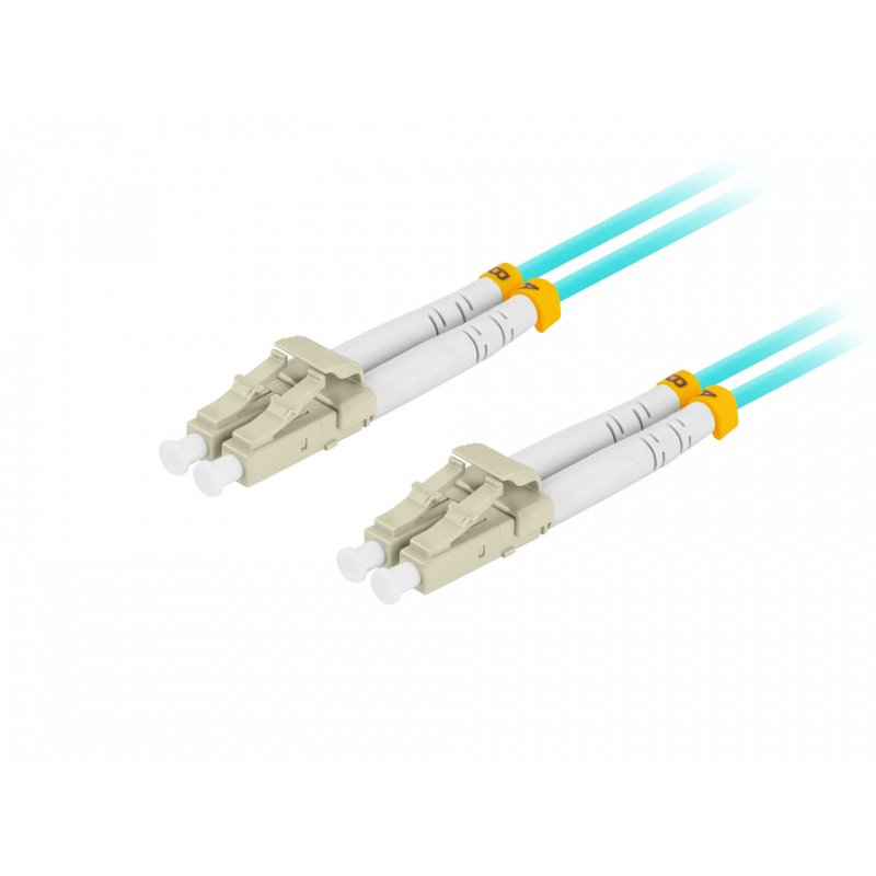 Lanberg FO-LULU-MD31-0010-TQ fibre optic cable 1 m LC OM3 Aqua colour