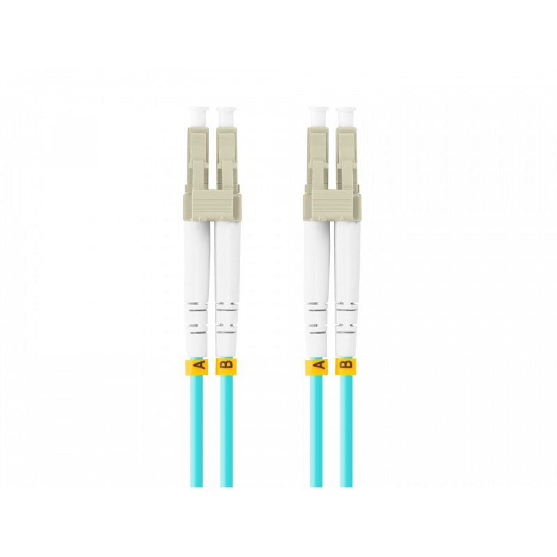 LATIGUILLO FIBRA 2M LANBERG MULTI LC/UPC-LC/UPC DUPLEX OM3 50/125 LSZH AZUL