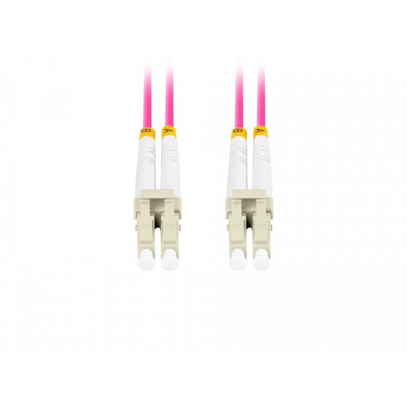 Lanberg FO-LULU-MD41-0010-VT fibre optic cable 1 m LC OM4 Violet