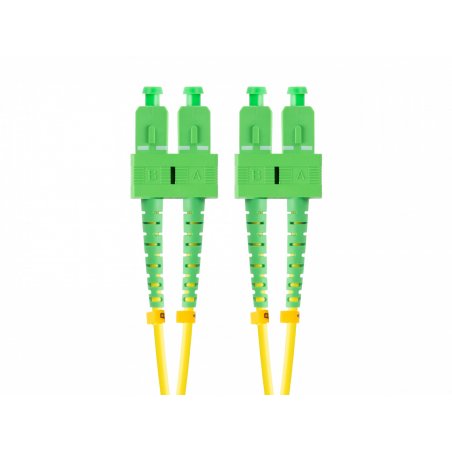 Lanberg FO-SASA-SD11-0020-YE fibre optic cable 2 m SC G.657.A1 Green, Yellow